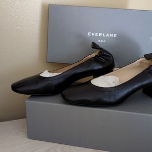Everlane Black Italian Leather Pumps